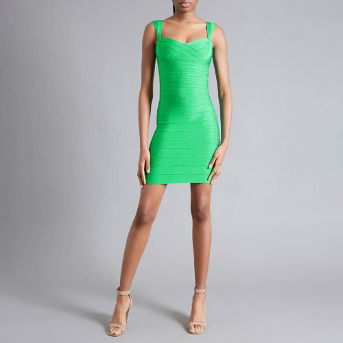 Green Opal Bandage Mini Dress