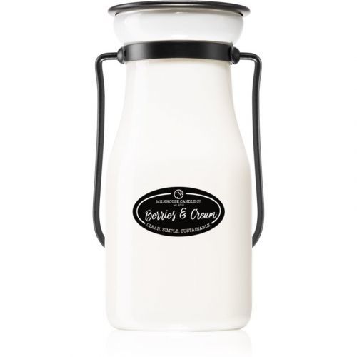 Milkhouse Candle Co. Creamery Berries & Cream scented candle Milkbottle 227 g
