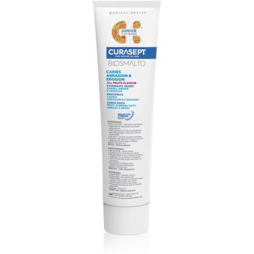 Curasept Biosmalto Junior Toothpaste For Children All Fruits Flavour 7-12 Years 75 ml