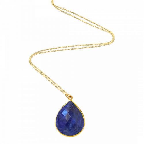 18K Gold Sapphire Necklace