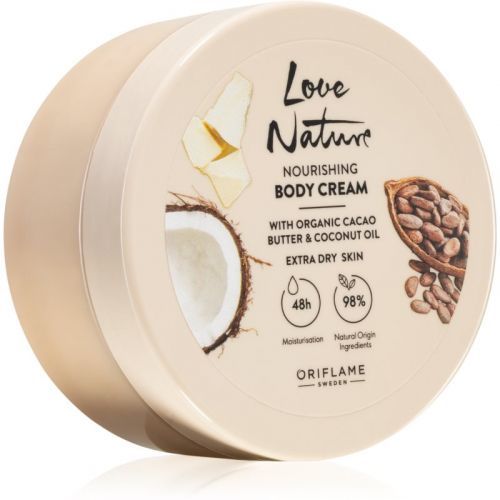 Oriflame Love Nature Cacao Butter & Coconut Oil Nourishing Body Cream with Moisturizing Effect 200 ml