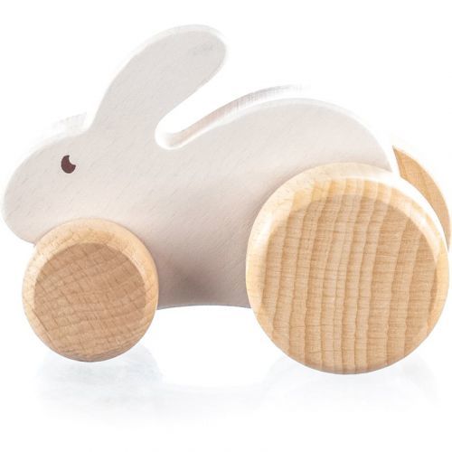 push animal toy wooden Rabbit 1 pc