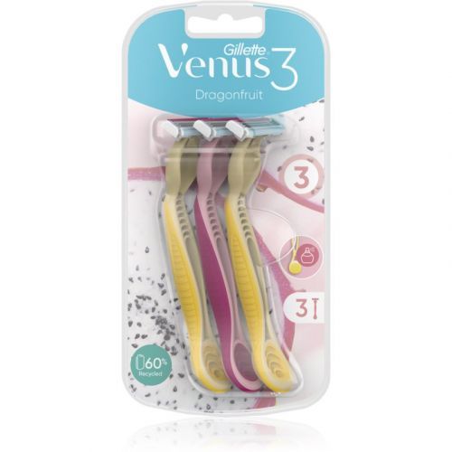 Gillette Venus 3 Dragonfruit Razor for women 3 pcs 3 pc