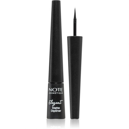 Note Cosmetique Elegant Matte Dipliner Liquid Eyeliner with a Metallic Matte Finish 01 Coal Black 2,5 ml