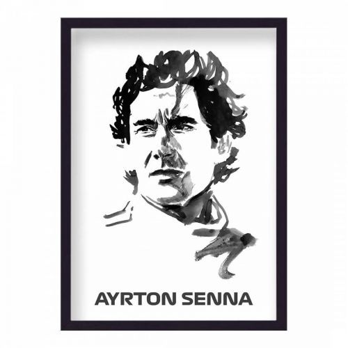 Ayrton Senna 44x33cm Framed Print