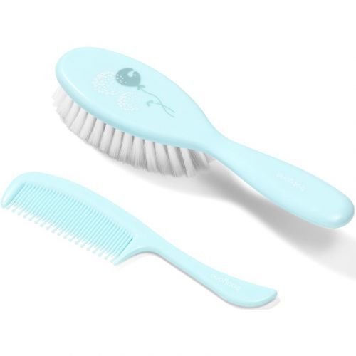 BabyOno Take Care Hairbrush and Comb II Set Mint (for Children from Birth)
