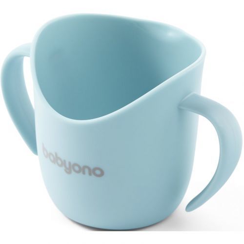 BabyOno Be Active Flow Ergonomic Training Cup Cup with handles Light Blue 120 ml