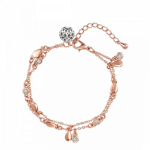 Rose Gold/Silver Embellished Swarovski Crystals Bracelet