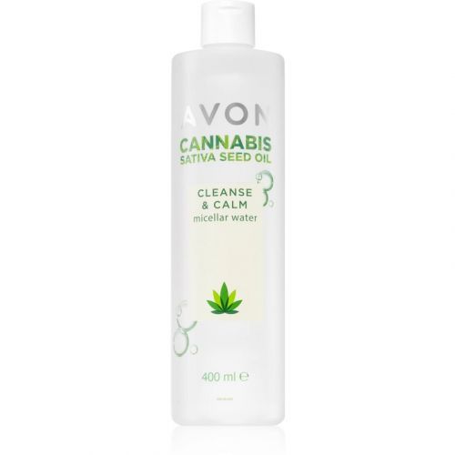 Avon Cannabis Sativa Oil Cleanse & Calm Makeup Removing Micellar Water with Soothing Effects 400 ml