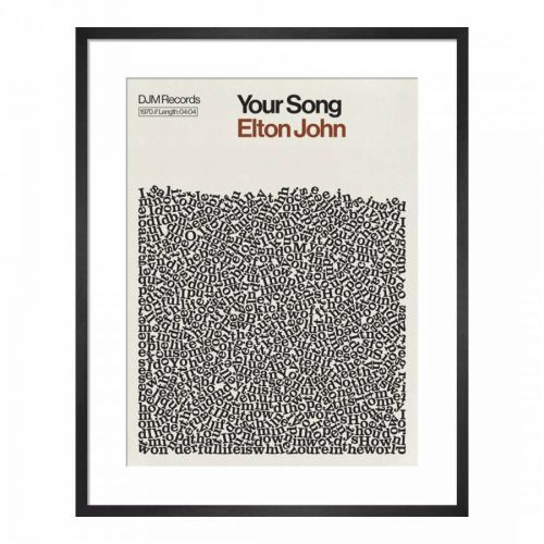 Your Song Elton John 36x28cm Framed Print