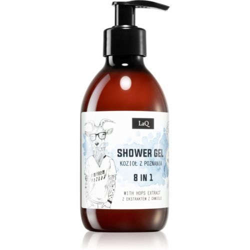 LaQ Goat From Poznaň Refreshing Shower Gel 8 In 1 with hop cones extract 300 ml