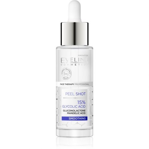 Eveline Cosmetics Serum Shot 15% Glycolic Acid Smoothing Facial Peeling for Even Skintone 30 ml