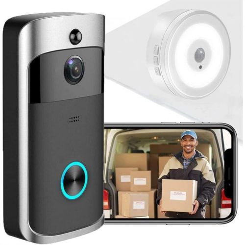 Wireless Video Doorbell Camera, Smart WiFi Real-time Intercom Doorbell Ring for Home Security, 720P HD Video|PIR Detection Night Vision|166Â
