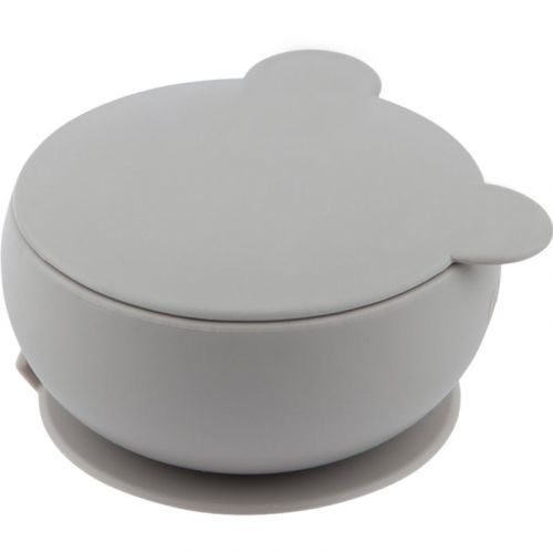 Minikoioi Suction Bowl silicone bowl with suction cup Grey 1 pc