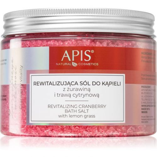Apis Natural Cosmetics Cranberry Vitality Relaxing Bath Salt with Dead Sea Minerals 650 g
