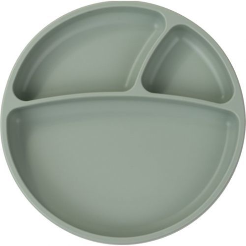 Minikoioi Suction Plate divided plate with suction cup River Green 1 pc