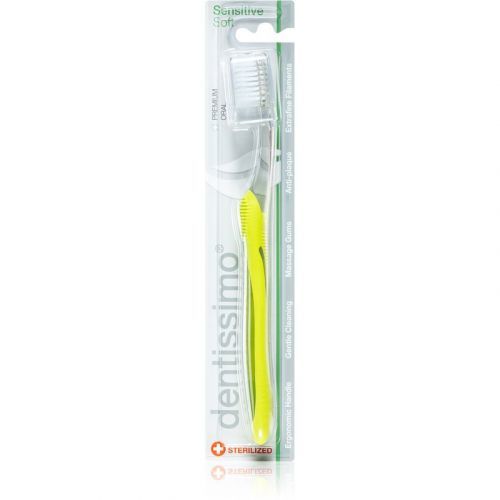 Dentissimo Toothbrushes Sensitive Soft Toothbrush Shade Yellow-Green 1 pc