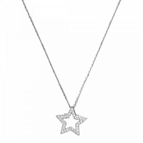Silver Topaz Star Pendant Necklace