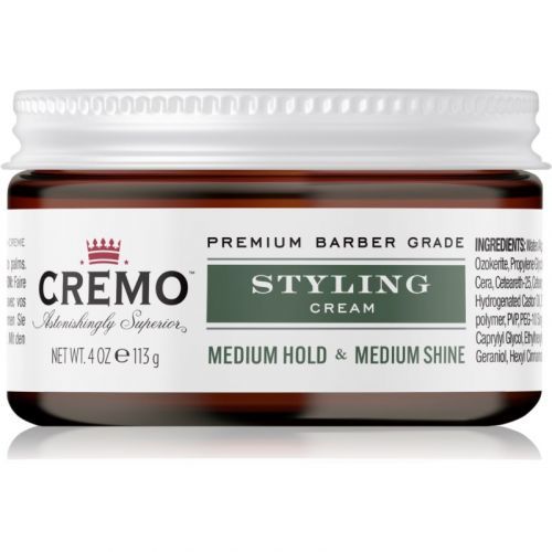 Cremo Hair Styling Cream Medium Styling Moisturizing Styling Cream for Hair for Men 113 g