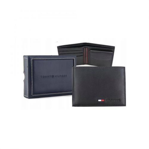 Tommy Hilfiger Leather Billfold Wallet With Coin Pocket Men's Wallets