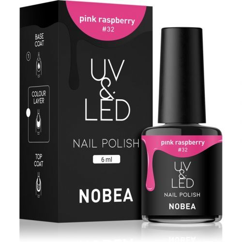 NOBEA UV & LED Gel Nail Polish for UV/LED Hardening Pink raspberry #32 6 ml