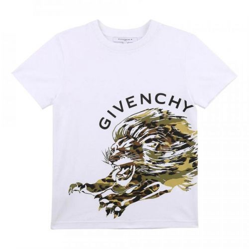 Givenchy Boys Logo Tiger T-Shirt White, 14Y / WHITE