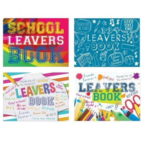 School Leavers Autograph and Message Book 100 Pages Random Design Sent