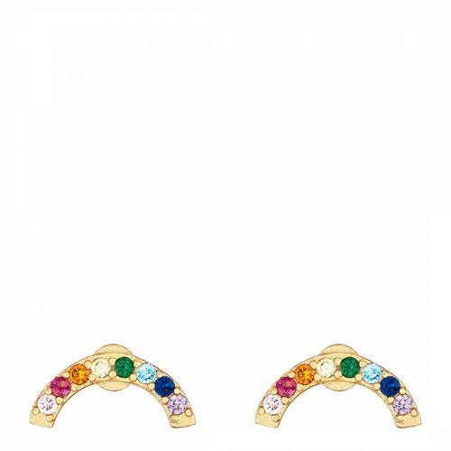 18k Gold Plated Rainbow Luck Earrings