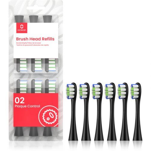 OClean Brush Head Plaque Control Replacement Heads For Toothbrush 6 pcs P1C5 B06 Black