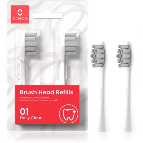 OClean Brush Head Standard Clean Replacement Heads For Toothbrush 2 pcs P2S6 W02 White