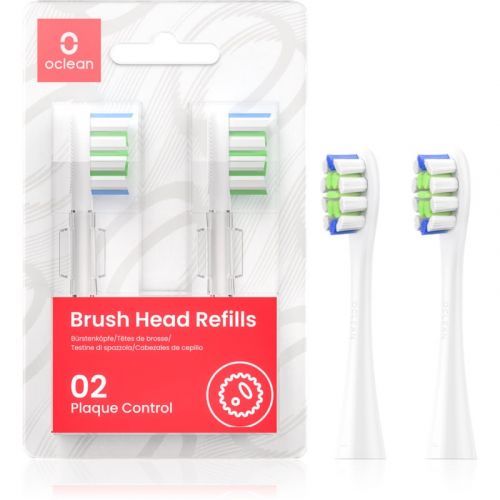OClean Brush Head Plaque Control Replacement Heads For Toothbrush 2 pcs P1C1 W02 White