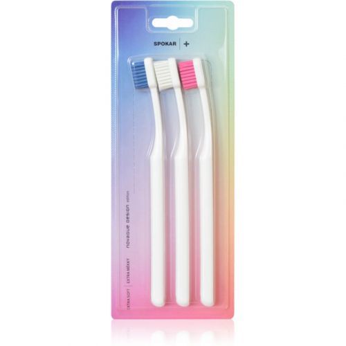 Spokar Plus Extra Soft Toothbrush 3 pcs Colour Options 3 pc