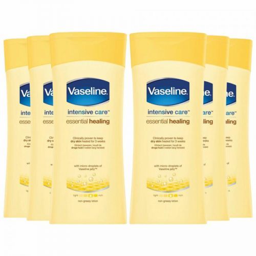 6pk Vaseline Intensive Care Essential Healing Body Lotion - 6 x 400ml Bottles