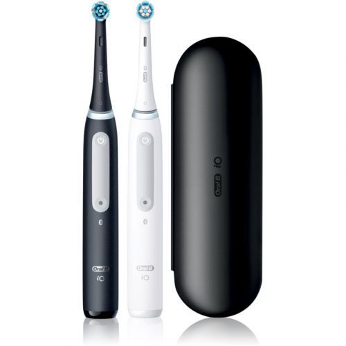 Oral B iO 4 DUO Electric Toothbrush with Travelling Case Black & White