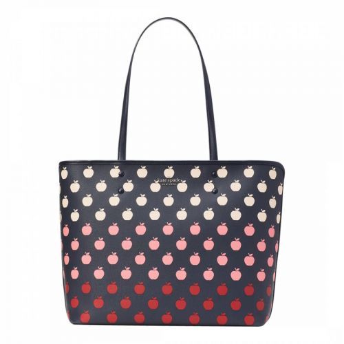 Navy Multi Orchard Print Tote