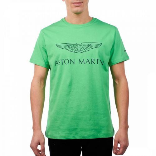 Green AMR Chest Logo Cotton T-Shirt