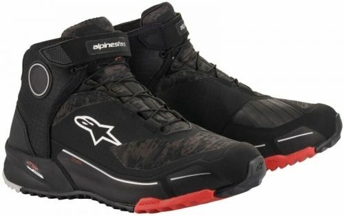 Alpinestars CR-X Drystar Riding Shoes Black/Camo Red 40 Motorcycle Boots