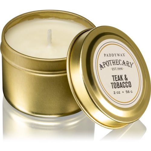 Paddywax Apothecary Teak & Tabacco scented candle in tin 56 g