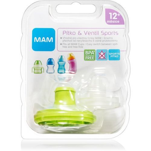 MAM Baby Bottles Spout & Valve Sports Set for Kids 12m+