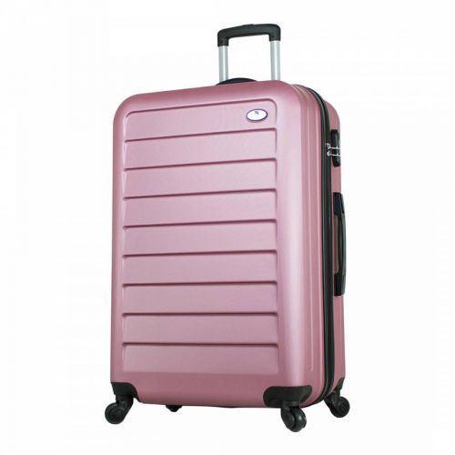 Large Rose Gold Travel Suitcase