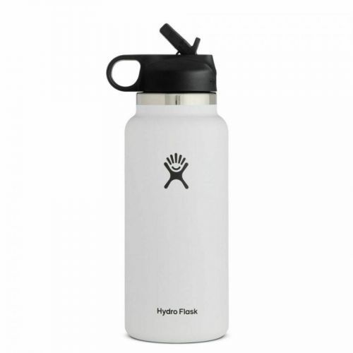 (White, 32oz) Hydro Flask 2.0 Water Bottle | Straw Lid