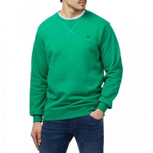 Green Cotton Blend Sweatshirt