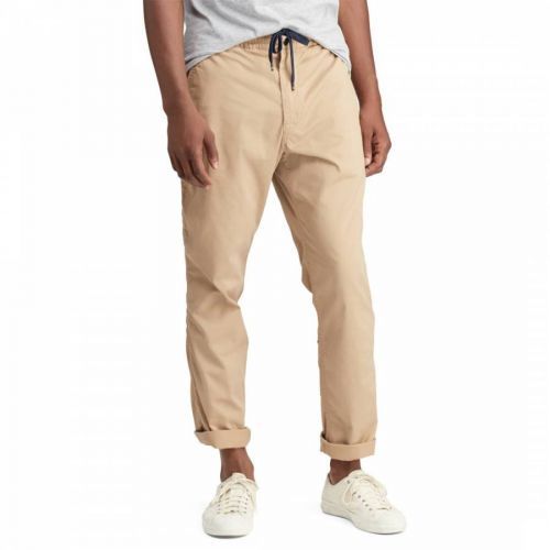 Beige Relaxed Fit Stetch Trousers