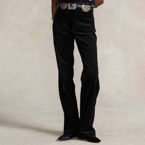 Black Flared Cotton Jeans