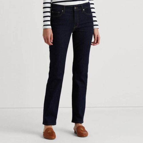 Indigo Stretch Straight Jeans