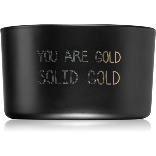 My Flame Warm Cashmere You Are Gold, Solid Gold scented candle Wooden Wick 9x5 cm