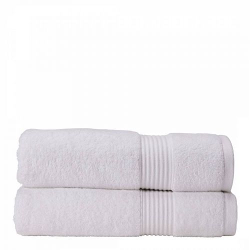 Ambience Pair of Hand Towels White