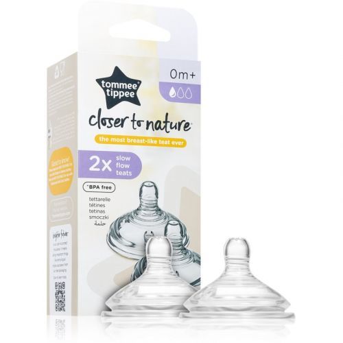 Tommee Tippee C2N Closer to Nature Teat baby bottle teat Slow Flow 0m+ 2 pc