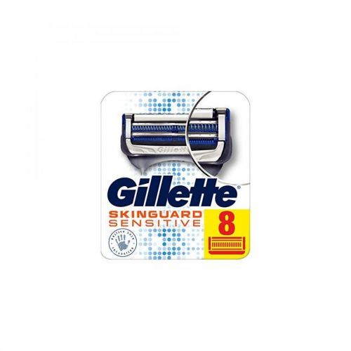 Gillette SkinGuard Sensitive Razor Blades for Men with Precision Trimmer, Pack of 8 Refill Blades
