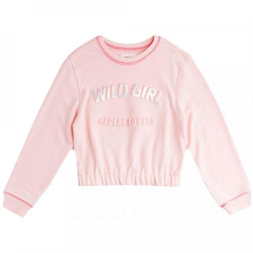 Replay Girls Wild Girl Logo Sweater Pink, 4Y / PINK